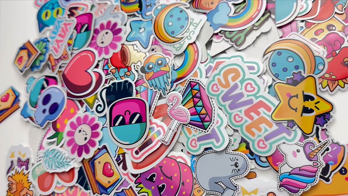 Stickers plakken